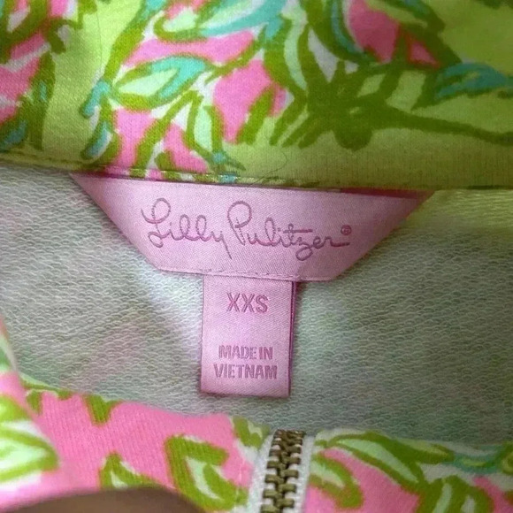Lilly Pulitzer Sweatshirt Women XXS UPF 50+ Skipper Popover Chimply Chic Monkeys - Picture 8 of 12
